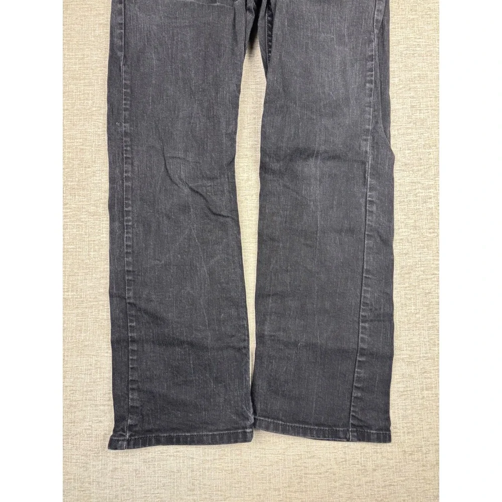 Levis 569 Mens 29x30 Jeans Fuzzy Black Faded Denim Grungy Washed Rocker Cut Pant